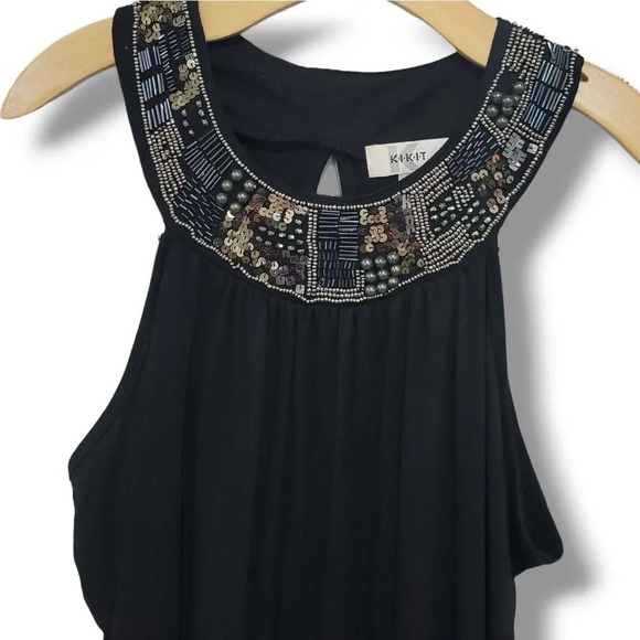 Kikit women's black embellished pullover blouse  - xl - Picture 3 of 8